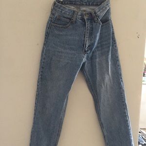 Light wash high waisted mom jeans